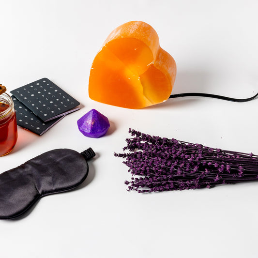 Ember Crystalline Selenite Heart