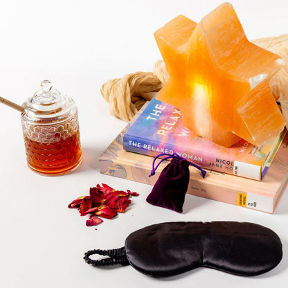 Soft Glow Orange Selenite Star Lamp