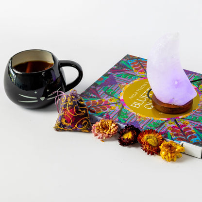 Lunar Glow Crescent Salt Lamp