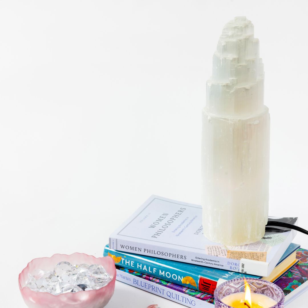 Grand Celestial Selenite Tower